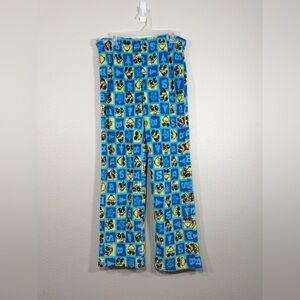 SpongeBob SquarePants Nickelodeon Pant Fleece Christmas Yellow Pajama Adult M